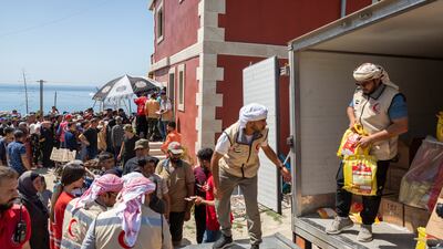 The ERC team visited Umm Al Tuyour in Latakia to provide Zakat Al Fitr to 600 families in the village