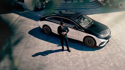 The company has a fleet of customised, two-tone, top-of-the-range Mercedes EQS. Photo: Blacklane
