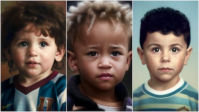 Lionel Messi, Neymar and Cristiano Ronaldo are depicted as children in a new digital artist series by Jyo John Mulloor. All photos: Jyo John Mulloor