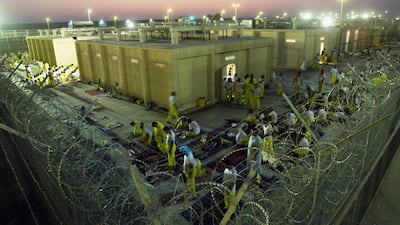 Iraqis detained by US forces at a camp in Baghdad in 2007. Getty Images
