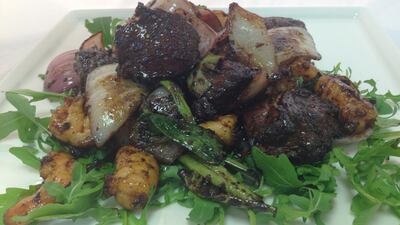 Beef and reef teriyaki at Trader Vic’s Mai Tai Lounge, Al Hamra Beach & Golf Resort in Ras Al Khaimah. Courtesy Trader Vic’s Mai Tai Lounge