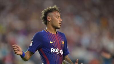 Neymar has spent pre-season with Barcelona in the United States but is thought to be closing in on a move to Paris Saint-Germain. Hector Retamal / AFP