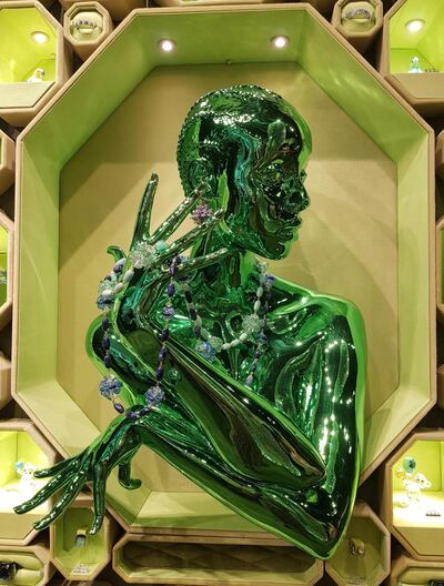 A metallic bust in the new Wonderlab store in Mall of the Emirates. Sarah Maisey / The National