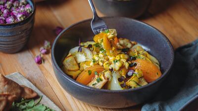 The Yellow Salad is a medley of yellow produce sourced from local artisanal farmers
