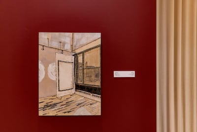 Emirati artist Afra Al Dhaheri's painting To Preserve (no. 2). Antonie Robertson / The National