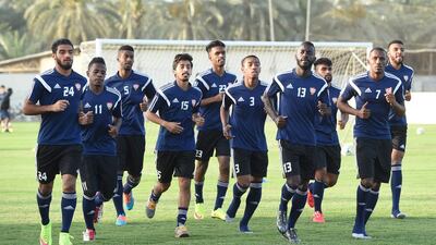 The UAE Under 23 team will try to make it two wins in a row when they meet Tajikistan on Sunday as they take their first steps towards qualifying for the 2016 Olympic Games in Rio. Photo Courtesy UAE FA