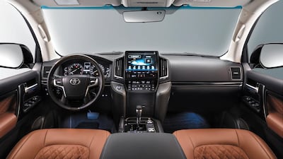 Inside the cabin. Toyota