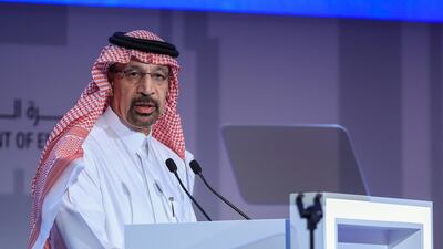 Khalid Al Falih said renewables will not conflict with oil's role in the energy mix. Victor Besa / The National