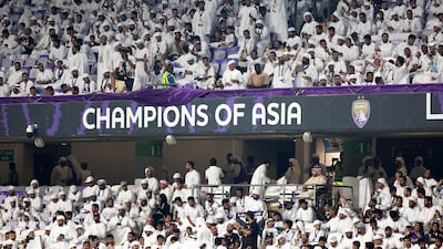 Al Ain supporters during the match against Al Wasl
