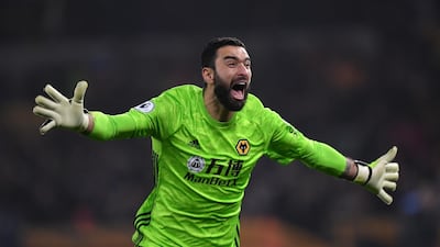 Wolves goalkeeper Rui Patricio celebrates the amazing comback. Getty