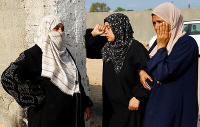 Mourners on Tuesday during the funeral of Palestinians killed in Israeli strikes in Khan Younis in the southern Gaza Strip. Reuters