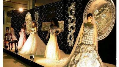 Gowns at a bridal show in Dubai in 2009. Jeffrey E Biteng / The National