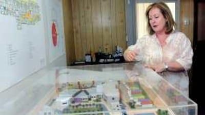 Margaret al Sayer, the managing director of Bayt Abdullah Children's Hospice, which is under construction, below, in Sulaibikhat.