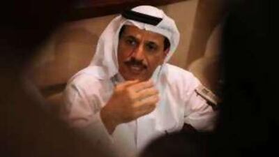 Sultan bin Saeed al Mansouri, the Minister of Economy, speaks during the presentation of the new economic strategy in Dubai yesterday.