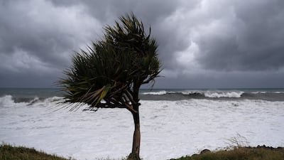 Waves crash along the shore on the island of La Reunion. AFP