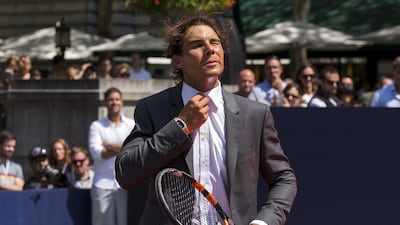 Rafael Nadal shown on Tuesday during a promotional tennis event in New York City. Lucas Jackson / Reuters