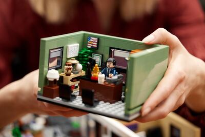 Michael Scott's office can be detached in The Office's Lego set. Photo: Lego