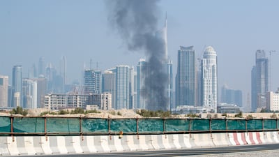 The blaze started on Wednesday morning. Victor Besa / The National.