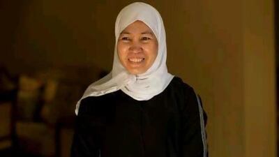 Daisy Ida (now known as Fatima) inside the majlis of her employer's home in Satwa.