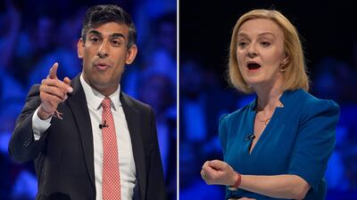 British leadership contenders Rishi Sunak and Liz Truss. Getty