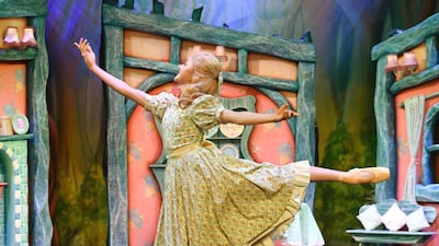 Jenny Hackwell as Goldilocks in Goldilocks and the Three Bears by the Northern Ballet. Photo Brian Slater