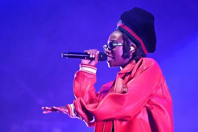 Little Simz performs on the West Holts stage at Worthy Farm in Somerset during the Glastonbury Festival in Britain on June 24, 2022. Reuters