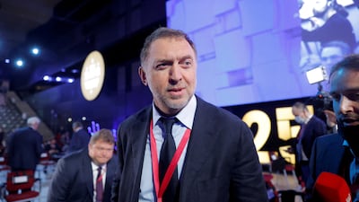 Russian billionaire Oleg Deripaska attends the St Petersburg International Economic Forum in Russia last year. Reuters