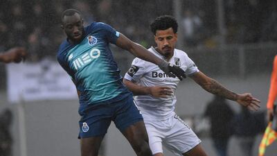FC Porto's Malian forward Moussa Marega challenges Vitoria Guimaraes' Brazilian forward Welthon. AFP