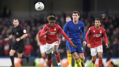Nottingham Forest's Alexander Mighten chases the ball. Getty Images