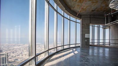 The view from inside the apartment, which is about the size of a large restaurant.