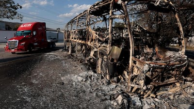 Tourists and residents were urged to stay indoors, while lorry drivers were advised to take safe routes. AFP