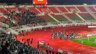 The rain in Fes kept many fans away as Nigeria ran out 4-0 winners.