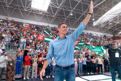 Prime Minister Pedro Sanchez said 'Spain today shines as an example and as a source of pride'. EPA