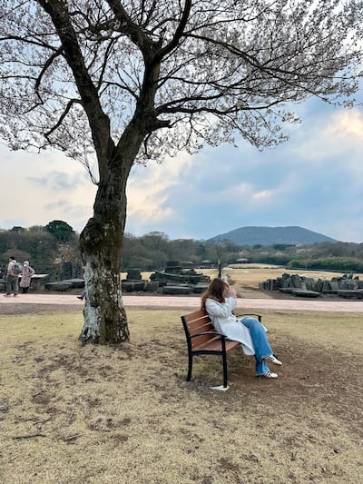 The writer in Jeju Island, South Korea. Fatima Al Mahmoud / The National