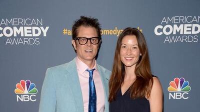 Johnny Knoxville, left, and Naomi Nelson. Michael Loccisano / Getty Images / AFP