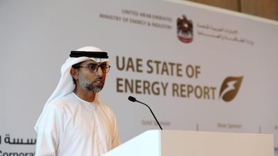 Suhail Al Mazroui, Minister of Energy and Industry, is backing efforts to increase the number of Emiratis in the workplace. Pawan Singh / The National