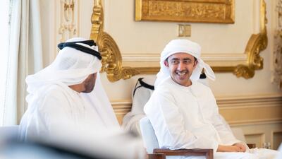 Sheikh Abdullah bin Zayed, Minister of Foreign Affairs and International Co-operation, attends the event. Photo: Presidential Court