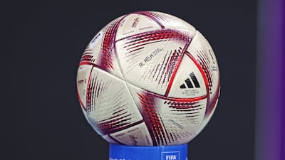 The official 2022 Qatar World Cup football - Al Rihla. Getty Images