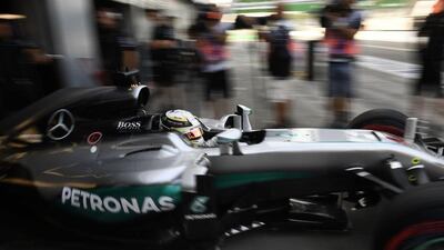 Mercedes driver Lewis Hamilton leaves the pits during Friday's practice sessions for Sunday's Italian Grand Prix. Gabriel Bouys / AFP / September 2, 2016