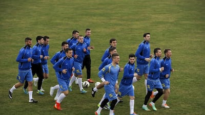 Kosovo are gearing up for their Fifa-approved debut on the international scene when they play a friendly match against Haiti, the first in their six-year history as an independent state. Armend Nimani / AFP