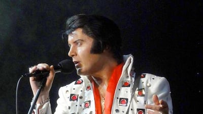 Elvis impersonator Rob Kingsley, who will perform in Dubai and Abu Dhabi, says it's a dream gig. Courtesy A Vision of Elvis