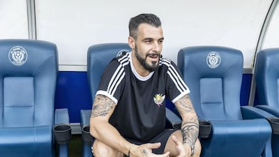 Al Nasr captain and striker Alvaro Negredo. Antonie Robertson / The National
