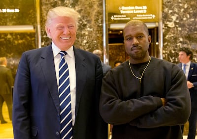 Kanye West with US President Donald Trump. AP