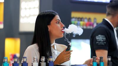 Vaping has grown in popularity across the world in recent years, including in the Emirates. Pawan Singh / The National