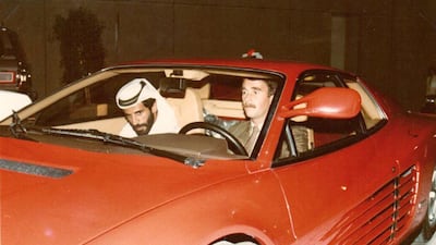 Dr Mohammed ben Sulayem with Nigel Mansell. Photo Courtesy / Dr Mohammed ben Sulayem personal archive