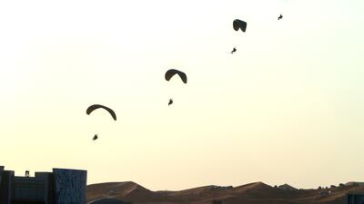 The show featured parachutists, while another highlight was tanks from different generations in parade formation to highlight how the military has changed over the years