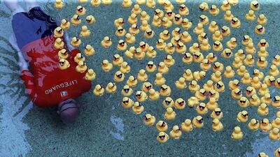 The Annual Charity Duck Race at the Yas Waterworld.