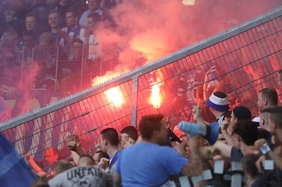 Hamburg supporters have been subjected to a topsy-turvy few seasons in their club's history. Focke Strangmann / EPA