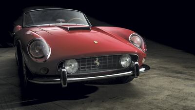 1959 Ferrari 250 GT LWB California Spider, €7.5m to €9.5m (Dh32.8m to Dh41.5m). R M Sotheby’s