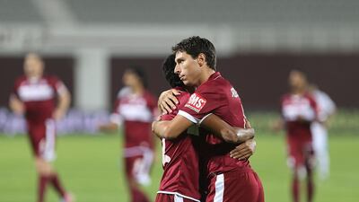 Al Wahda's Sebastian Tagliabue was the man of the hour as Al Wahda defeated Al Shabab with Tagliabue providing both goals for the victory on Saturday, April 5, 2014. Delores Johnson / The National